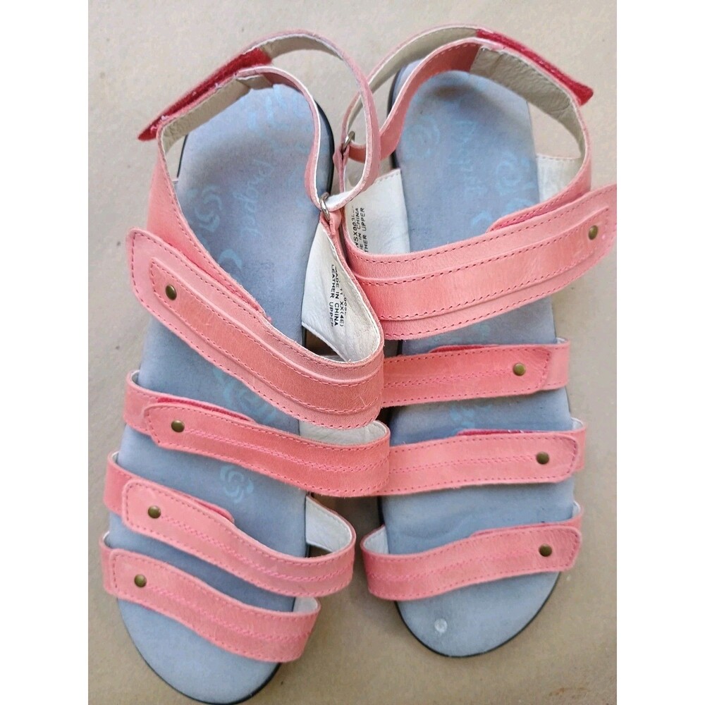 Propet Aurora Pink Coral Leather Sandals Shoes Women's US 11 XX (4E) - Picture 4 of 8